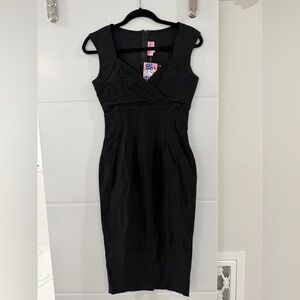 Pinup Couture Classic Black Midi Dress